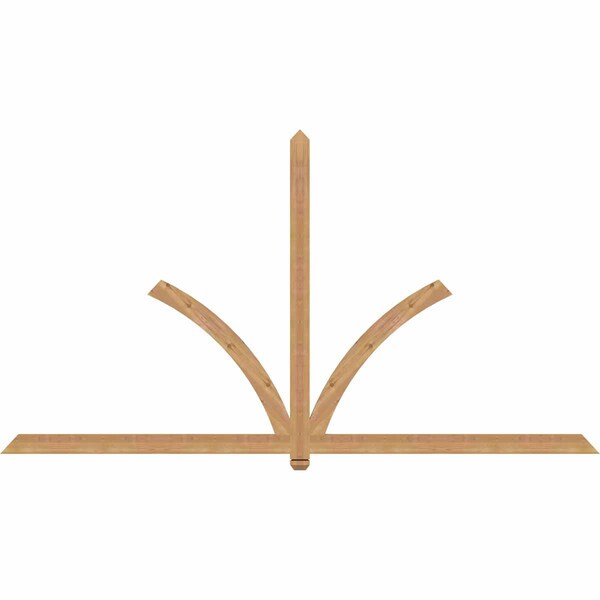 Ekena Millwork Redmond Timber Gable Bracket, Western Red Cedar, 108"W x 58"H x 1 1/2"D x 3 1/2"F, 13/12 Pitch GBW108X58X0204RED00SWR - main